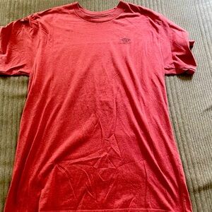 red aftico t-shirt featuring design on the back